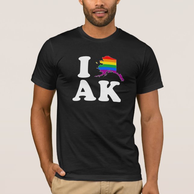 I LOVE GAY ALASKA - WHITE -.png T-Shirt (Front)
