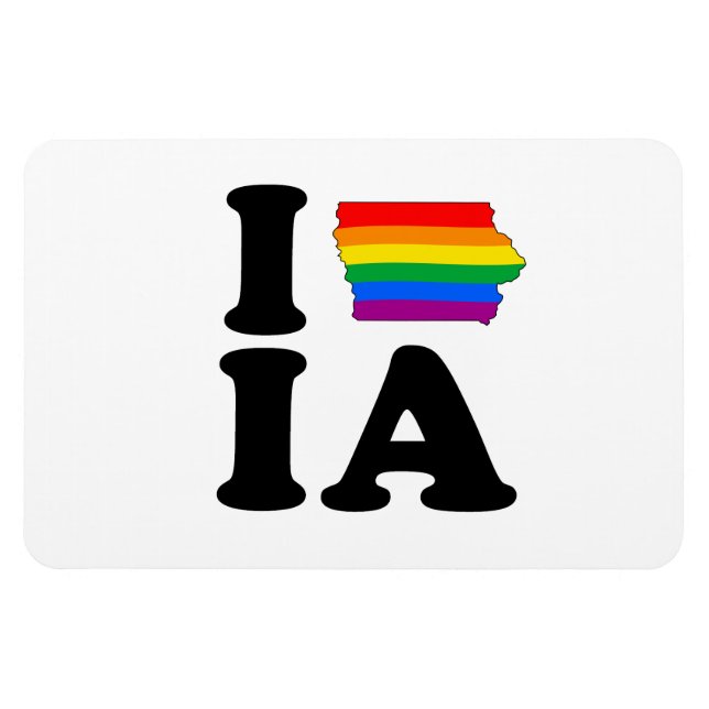 I LOVE GAY IOWA MAGNET (Horizontal)