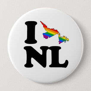 I LOVE GAY NEWFOUNDLAND -.png 10 Cm Round Badge