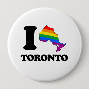 I LOVE GAY TORONTO -.png 10 Cm Round Badge