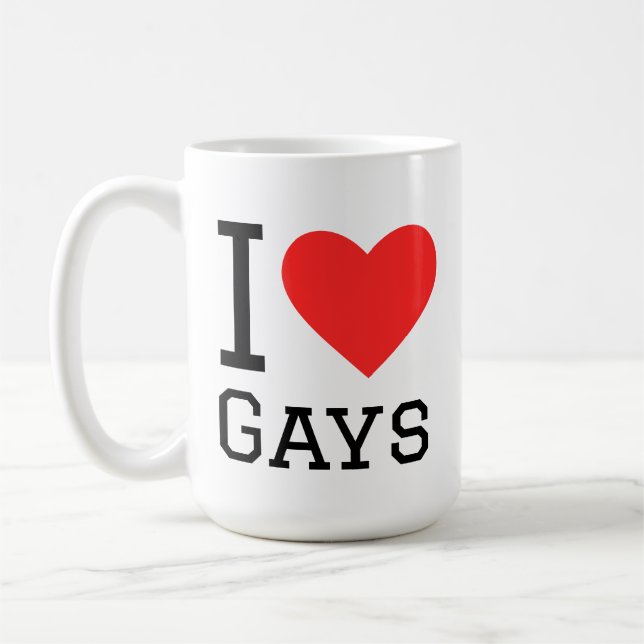 I love gays coffee mug (Left)