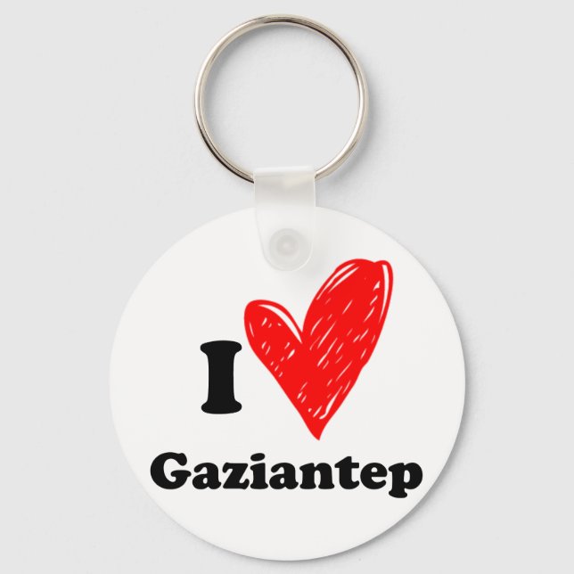 I Love Gaziantep Key Ring (Front)