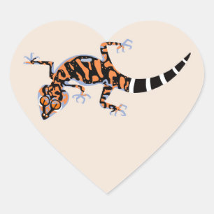 I love GECKOS - Lizard - Nature - Wildlife- Heart Sticker