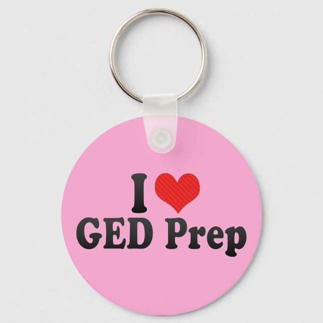 I Love GED Prep Key Ring (Front)