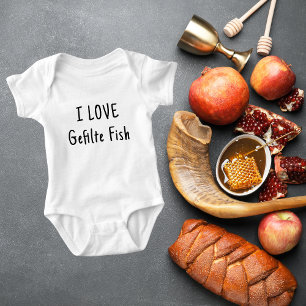 I LOVE Gefilte Fish Rosh Hashanah Baby Bodysuit