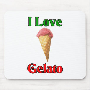 I Love Gelato (Italian Ice Cream) Mouse Pad