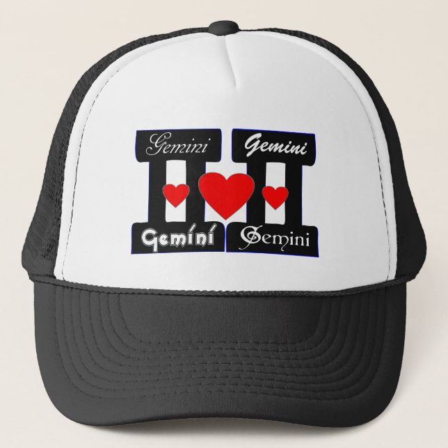 ♊★😍I Love Gemini-Best-Zodiac Sign Basic Stylish Trucker Hat (Front)