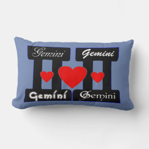 ♊★😍I Love Gemini-Best-Zodiac Sign Fab Lumbar Cushion