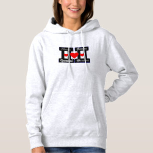 ♊★😍I Love Gemini-Best-Zodiac Sign Fleece Fab Hoodie