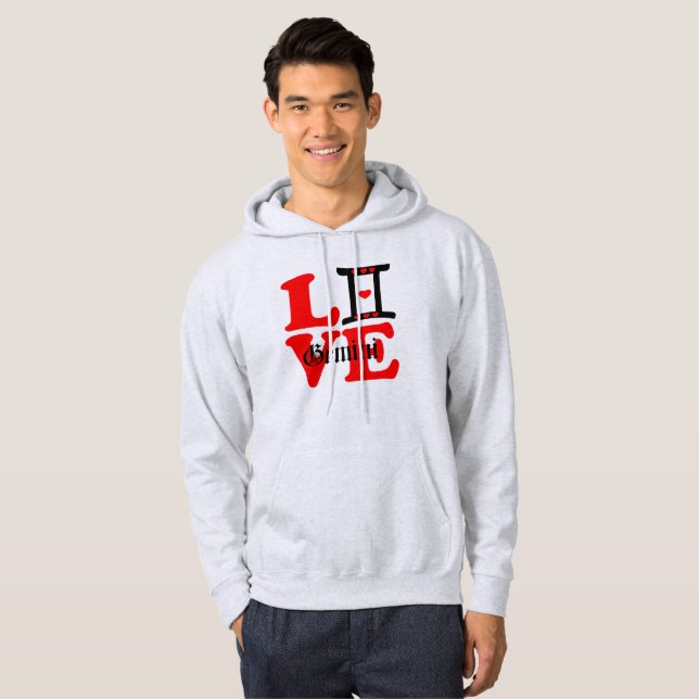 ♊★😍I Love Gemini-Best-Zodiac Sign Pullover Hoodie (Front Full)