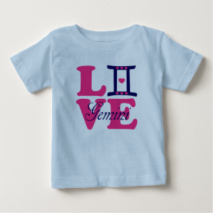 ♊★😍I Love Gemini-Best-Zodiac Sign Raglan Baseball Baby T-Shirt