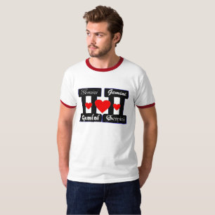 ♊★😍I Love Gemini-Best-Zodiac Sign Retro-style T-Shirt