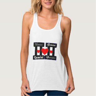 ♊★😍I Love Gemini-Best-Zodiac Sign Slim-fit Singlet