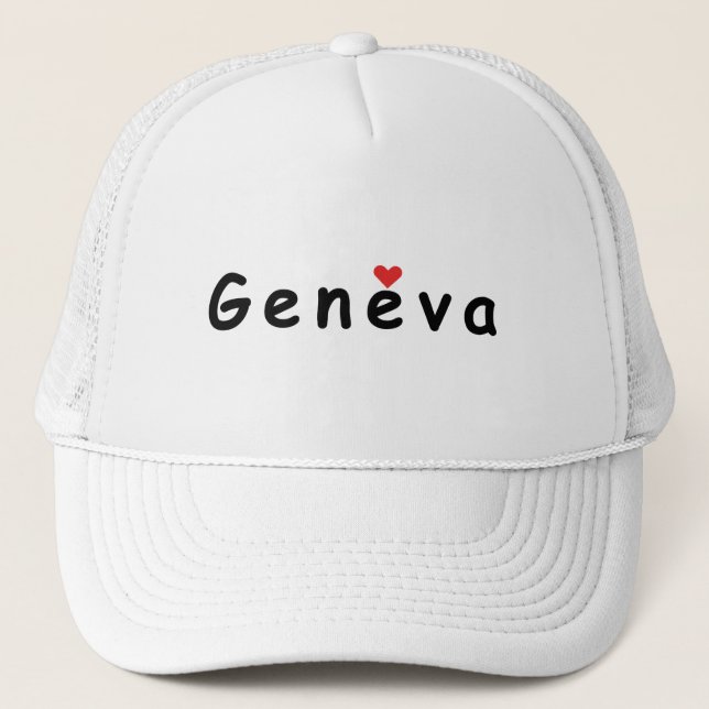 I love Geneva Trucker Hat (Front)