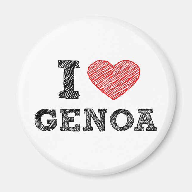 I Love Genoa Magnet (Front)