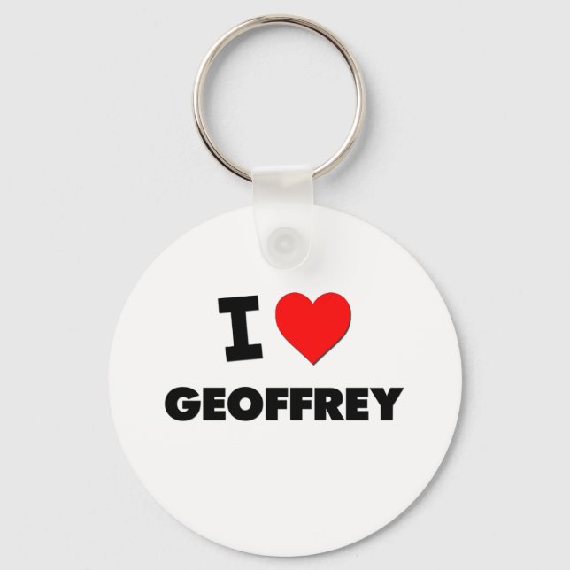 I love Geoffrey Key Ring (Front)