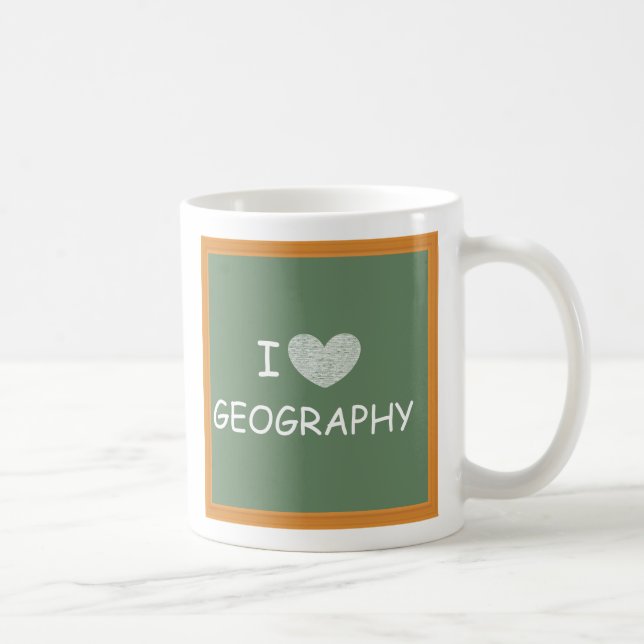 I Love Geography Coffee Mug (Right)