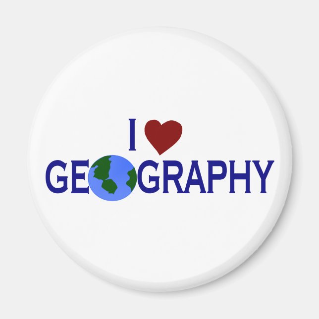 I Love Geography Magnet (Front)