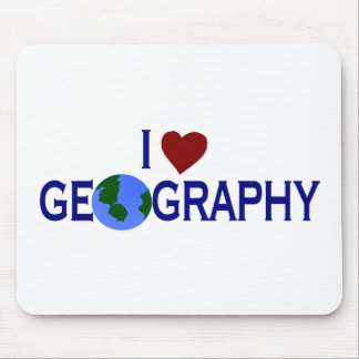 I Love Geography Mouse Pad