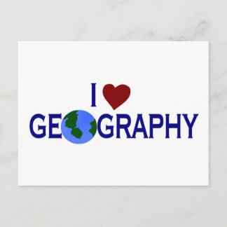 I Love Geography Postcard