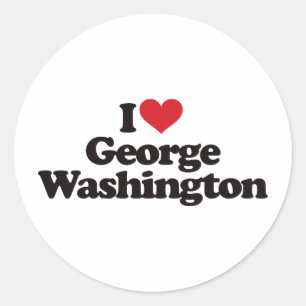I Love George Washington Classic Round Sticker