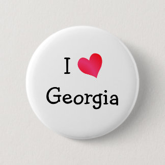 I Love Georgia 6 Cm Round Badge