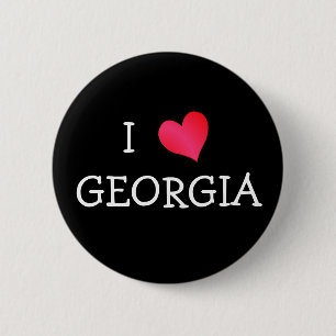 I Love Georgia 6 Cm Round Badge