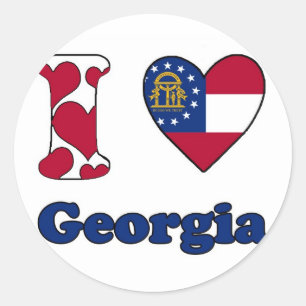 I love Georgia Classic Round Sticker