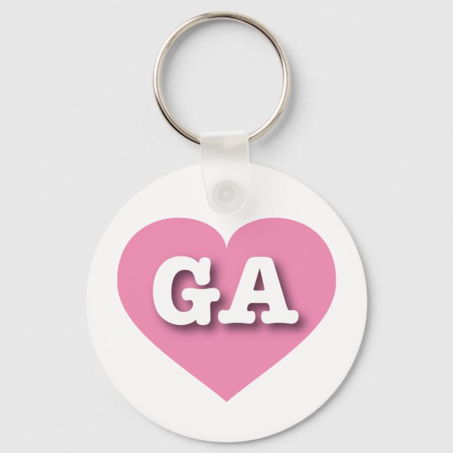 I love Georgia - GA pink heart Key Ring (Front)
