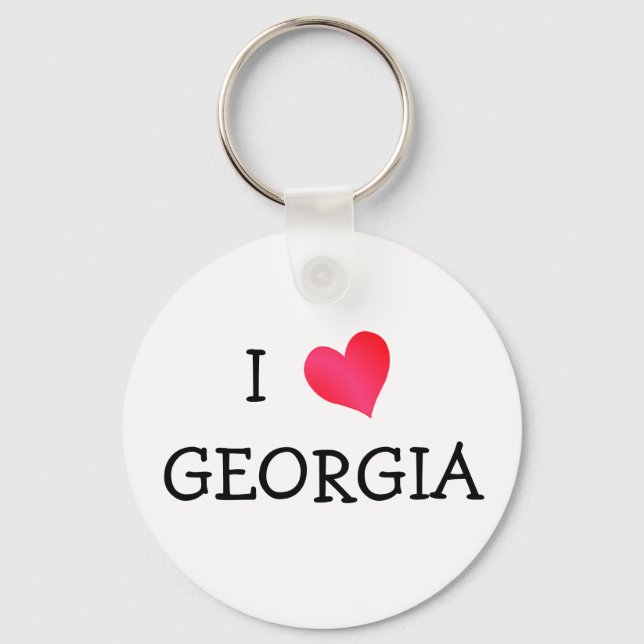 I Love Georgia Key Ring (Front)