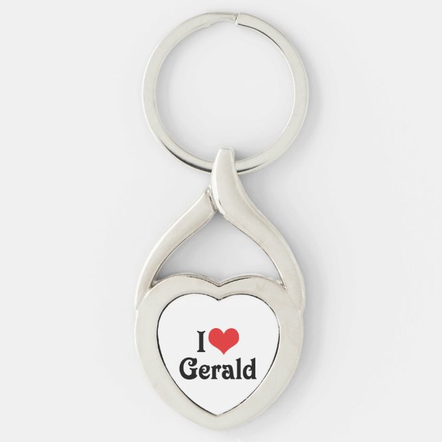 I Love Gerald Key Ring (Front)