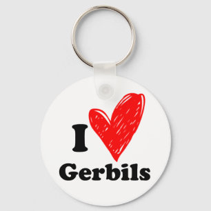 I love Gerbils Key Ring