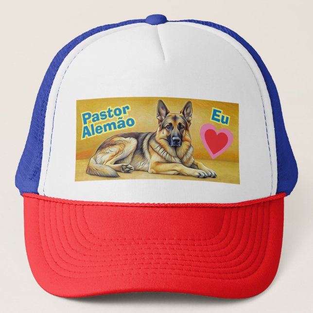 I love German Pastor Trucker Hat (Front)