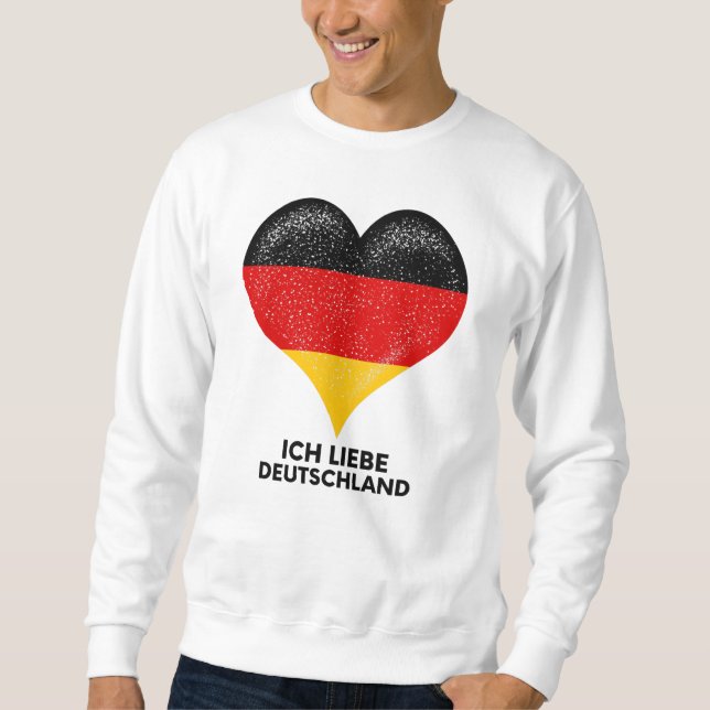 I love German people and Germany country Heart Sweatshirt (Front)