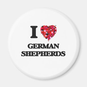 I Love German Shepherds Magnet