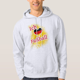 I Love German Soccer Fussball Football Hoodie