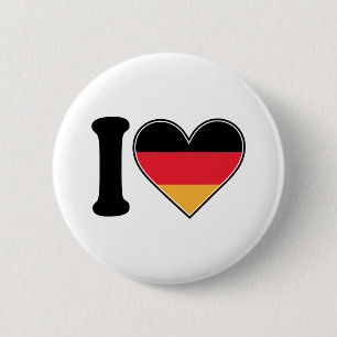 I Love Germany 6 Cm Round Badge