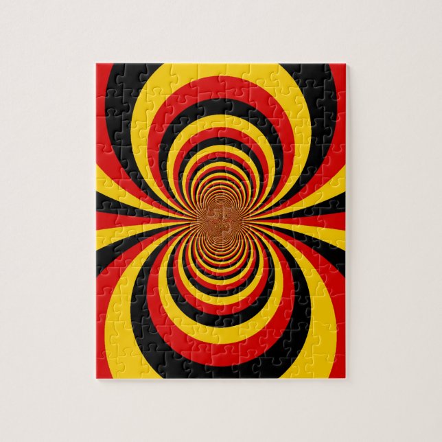 I Love Germany National Flag Colors Art Print Jigsaw Puzzle (Vertical)