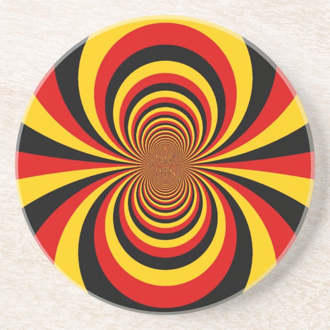 I Love Germany National Flag Colours Art Print Coaster (Front)