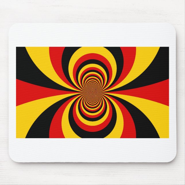 I Love Germany National Flag Colours Art Print Mouse Pad (Front)