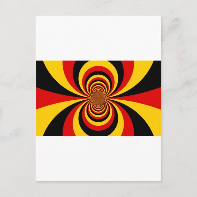 I Love Germany National Flag Colours Art Print Postcard (Front)