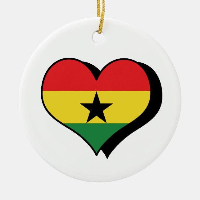 I Love Ghana Ornament (Front)