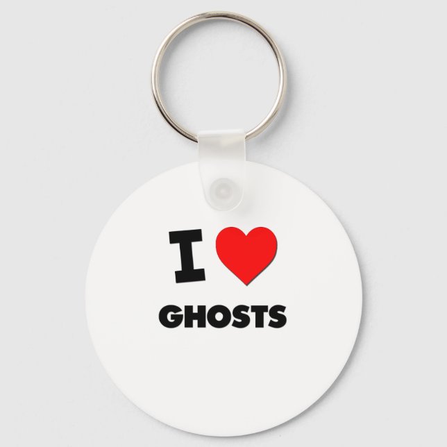 I Love Ghosts Key Ring (Front)