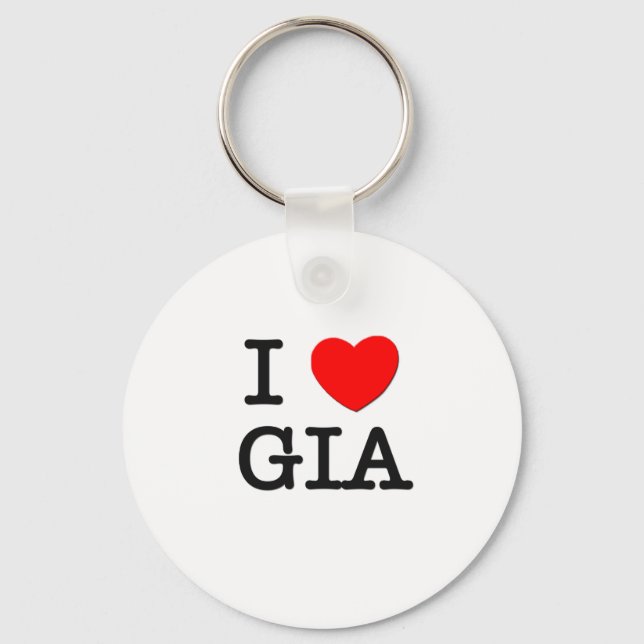I Love Gia Key Ring (Front)