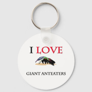 I Love Giant Anteaters Key Ring