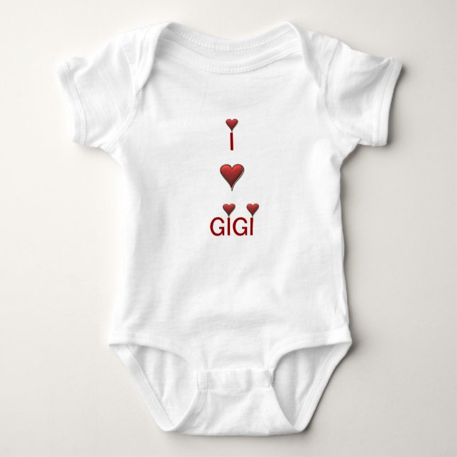 I love Gigi baby infant Bodysuit (Front)