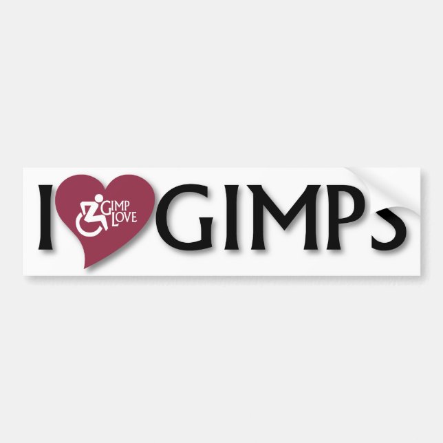 I Love Gimps Bumper Sticker (Front)