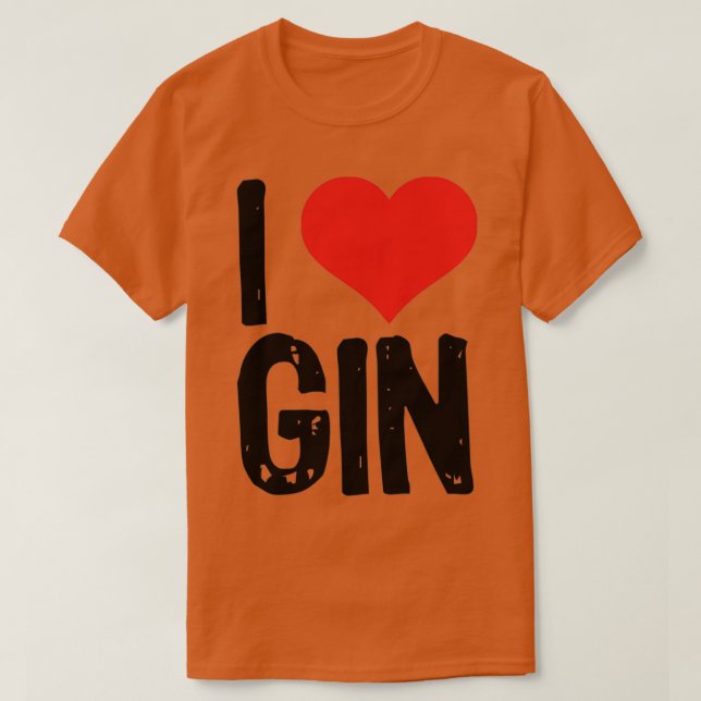 I Love Gin T-Shirt (Design Front)
