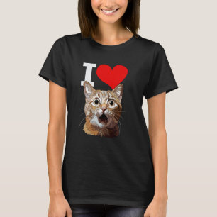 I Love Ginger Cat Meow Kitty Meowdy Mum Dad Orange T-Shirt