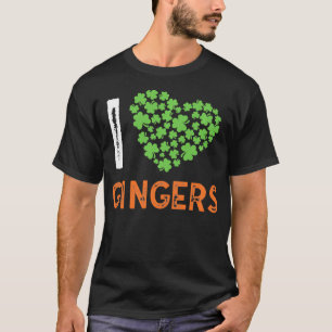I Love Ginger Funny I Love Redhead Gift Idea  T-Shirt